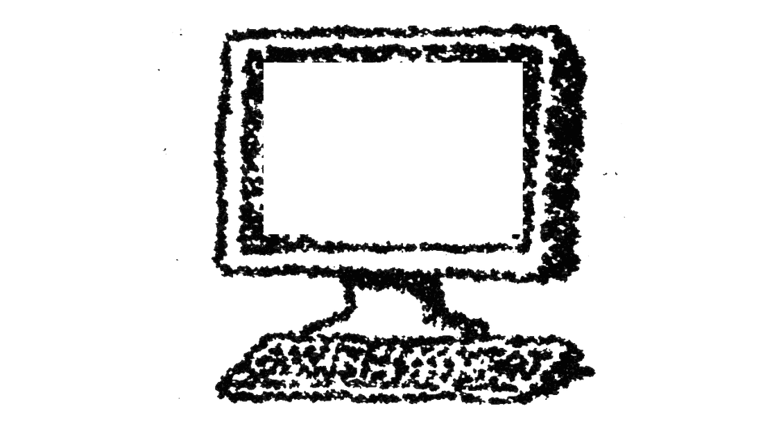 Computadora dibujada